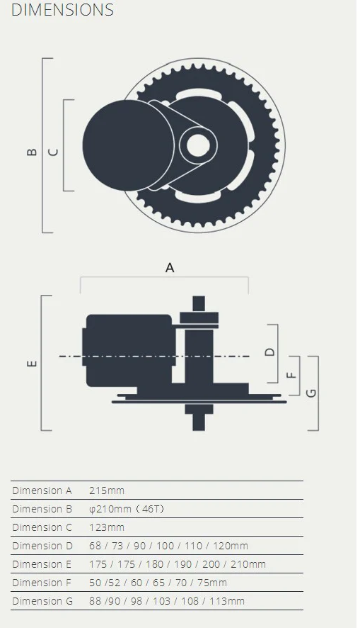 Bafang BBS02 52V 750W Bare Motor w/taillight wire