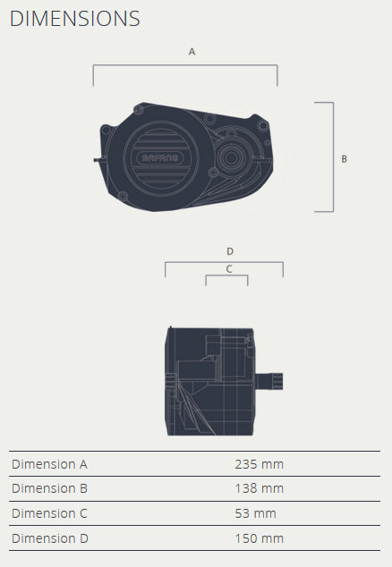 Bafang M620/G510 Bare Ultra Motor - CANBUS